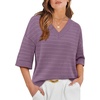 image:imageWIHOLL Oversized 34 Length Sleeve Womens Sweaters Crochet Fall OutfitsGrey Purple