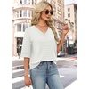 image:imageWIHOLL Oversized 34 Length Sleeve Womens Sweaters Crochet Fall OutfitsWhite