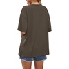 image:imageWIHOLL Oversized Tshirts for Women 2026 Summer Tops Short Sleeve V Neck Shirts Basic TeeCoffee