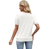 image:imageWIHOLL Short Sleeve Sweater Tops 2026 Spring Summer Trendy Knit Business Casual Essential V Neck Sweaters01  White