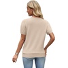 image:imageWIHOLL Short Sleeve Sweater Tops 2026 Spring Summer Trendy Knit Business Casual Essential V Neck Sweaters02  Apricot