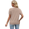 image:imageWIHOLL Short Sleeve Sweater Tops 2026 Spring Summer Trendy Knit Business Casual Essential V Neck Sweaters02  Brown