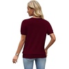 image:imageWIHOLL Short Sleeve Sweater Tops 2026 Spring Summer Trendy Knit Business Casual Essential V Neck Sweaters02  Burgundy Purple