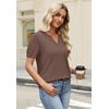 image:imageWIHOLL Short Sleeve Sweater Tops 2026 Spring Summer Trendy Knit Business Casual Essential V Neck Sweaters02  Coffee