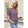 image:imageWIHOLL Short Sleeve Sweater Tops 2026 Spring Summer Trendy Knit Business Casual Essential V Neck Sweaters02  Dusty Mauve