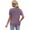 image:imageWIHOLL Short Sleeve Sweater Tops 2026 Spring Summer Trendy Knit Business Casual Essential V Neck Sweaters02  Dusty Mauve