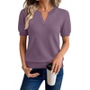 image:imageWIHOLL Short Sleeve Sweater Tops 2026 Spring Summer Trendy Knit Business Casual Essential V Neck Sweaters02  Dusty Mauve