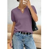 image:imageWIHOLL Short Sleeve Sweater Tops 2026 Spring Summer Trendy Knit Business Casual Essential V Neck Sweaters02  Dusty Mauve