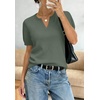 image:imageWIHOLL Short Sleeve Sweater Tops 2026 Spring Summer Trendy Knit Business Casual Essential V Neck Sweaters02  Green