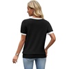 image:imageWIHOLL Short Sleeve Sweater Tops 2026 Spring Summer Trendy Knit Business Casual Essential V Neck Sweaters03  Black White