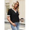 image:imageWIHOLL Short Sleeve Sweater Tops 2026 Spring Summer Trendy Knit Business Casual Essential V Neck Sweaters03  Black White