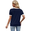 image:imageWIHOLL Short Sleeve Sweater Tops 2026 Spring Summer Trendy Knit Business Casual Essential V Neck Sweaters04  Navy White