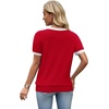 image:imageWIHOLL Short Sleeve Sweater Tops 2026 Spring Summer Trendy Knit Business Casual Essential V Neck Sweaters04  Red White