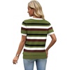 image:imageWIHOLL Short Sleeve Sweater Tops 2026 Spring Summer Trendy Knit Business Casual Essential V Neck Sweaters06  Stripes