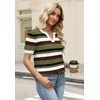 image:imageWIHOLL Short Sleeve Sweater Tops 2026 Spring Summer Trendy Knit Business Casual Essential V Neck Sweaters06  Stripes