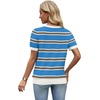 image:imageWIHOLL Short Sleeve Sweater Tops 2026 Spring Summer Trendy Knit Business Casual Essential V Neck Sweaters07  Stripes