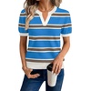 image:imageWIHOLL Short Sleeve Sweater Tops 2026 Spring Summer Trendy Knit Business Casual Essential V Neck Sweaters07  Stripes