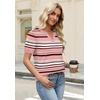 image:imageWIHOLL Short Sleeve Sweater Tops 2026 Spring Summer Trendy Knit Business Casual Essential V Neck Sweaters08  Stripes