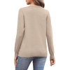 image:imageWIHOLL Sweaters for Women Long Sleeve Fits V Neck Knit 2026 Fall OutfitsApricot