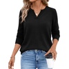 image:imageWIHOLL Sweaters for Women Long Sleeve Fits V Neck Knit 2026 Fall OutfitsBlack