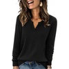 image:imageWIHOLL Sweaters for Women Long Sleeve Fits V Neck Knit 2026 Fall OutfitsBlack