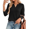 image:imageWIHOLL Sweaters for Women Long Sleeve Fits V Neck Knit 2026 Fall OutfitsBlack