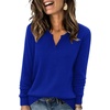 image:imageWIHOLL Sweaters for Women Long Sleeve Fits V Neck Knit 2026 Fall OutfitsBlue