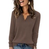 image:imageWIHOLL Sweaters for Women Long Sleeve Fits V Neck Knit 2026 Fall OutfitsBrown