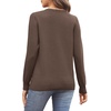 image:imageWIHOLL Sweaters for Women Long Sleeve Fits V Neck Knit 2026 Fall OutfitsBrown