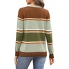 image:imageWIHOLL Sweaters for Women Long Sleeve Fits V Neck Knit 2026 Fall OutfitsBrown Olive Beige Stripe