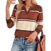 image:imageWIHOLL Sweaters for Women Long Sleeve Fits V Neck Knit 2026 Fall OutfitsBurnt Orange