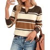 image:imageWIHOLL Sweaters for Women Long Sleeve Fits V Neck Knit 2026 Fall OutfitsChocolate Brown