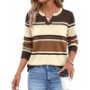 image:imageWIHOLL Sweaters for Women Long Sleeve Fits V Neck Knit 2026 Fall OutfitsChocolate Brown
