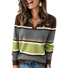 image:imageWIHOLL Sweaters for Women Long Sleeve Fits V Neck Knit 2026 Fall OutfitsColored Stripes 1