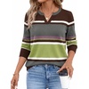image:imageWIHOLL Sweaters for Women Long Sleeve Fits V Neck Knit 2026 Fall OutfitsColored Stripes 1