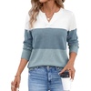 image:imageWIHOLL Sweaters for Women Long Sleeve Fits V Neck Knit 2026 Fall OutfitsDusty Blue
