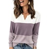 image:imageWIHOLL Sweaters for Women Long Sleeve Fits V Neck Knit 2026 Fall OutfitsDusty Purple