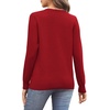 image:imageWIHOLL Sweaters for Women Long Sleeve Fits V Neck Knit 2026 Fall OutfitsRed