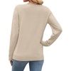 image:imageWIHOLL Sweaters for Women V Neck Casual Knit Long Sleeve Tops Lightweight Pullover Clothes Fall Fashion Outfits 2026Apricot