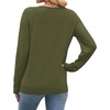 image:imageWIHOLL Sweaters for Women V Neck Casual Knit Long Sleeve Tops Lightweight Pullover Clothes Fall Fashion Outfits 2026Army Green