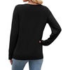 image:imageWIHOLL Sweaters for Women V Neck Casual Knit Long Sleeve Tops Lightweight Pullover Clothes Fall Fashion Outfits 2026Black