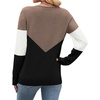 image:imageWIHOLL Sweaters for Women V Neck Casual Knit Long Sleeve Tops Lightweight Pullover Clothes Fall Fashion Outfits 2026Coffee Black White