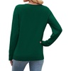 image:imageWIHOLL Sweaters for Women V Neck Casual Knit Long Sleeve Tops Lightweight Pullover Clothes Fall Fashion Outfits 2026Green