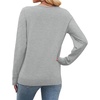 image:imageWIHOLL Sweaters for Women V Neck Casual Knit Long Sleeve Tops Lightweight Pullover Clothes Fall Fashion Outfits 2026Grey
