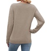 image:imageWIHOLL Sweaters for Women V Neck Casual Knit Long Sleeve Tops Lightweight Pullover Clothes Fall Fashion Outfits 2026Khaki