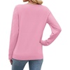 image:imageWIHOLL Sweaters for Women V Neck Casual Knit Long Sleeve Tops Lightweight Pullover Clothes Fall Fashion Outfits 2026Pink