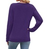 image:imageWIHOLL Sweaters for Women V Neck Casual Knit Long Sleeve Tops Lightweight Pullover Clothes Fall Fashion Outfits 2026Purple