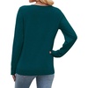 image:imageWIHOLL Sweaters for Women V Neck Casual Knit Long Sleeve Tops Lightweight Pullover Clothes Fall Fashion Outfits 2026Teal