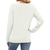 image:imageWIHOLL Sweaters for Women V Neck Casual Knit Long Sleeve Tops Lightweight Pullover Clothes Fall Fashion Outfits 2026White