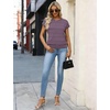 image:imageWIHOLL Womens Lightweight Sweater Spring Summer Fall Outfits Cap Sleeve Hollow Out Knit Fashion Clothing 20262purple